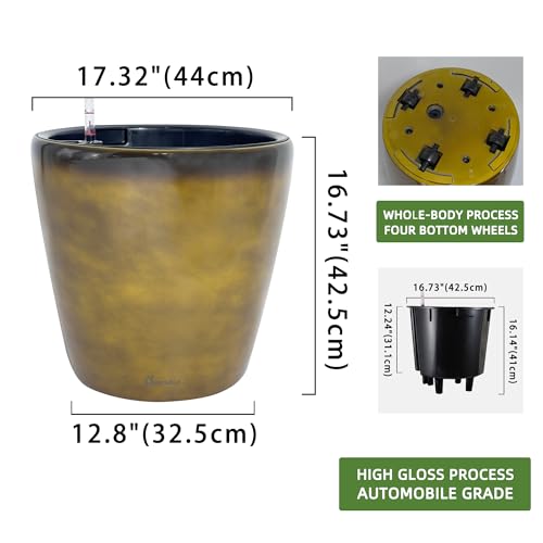 18x17 Self Watering Planter with Wheels