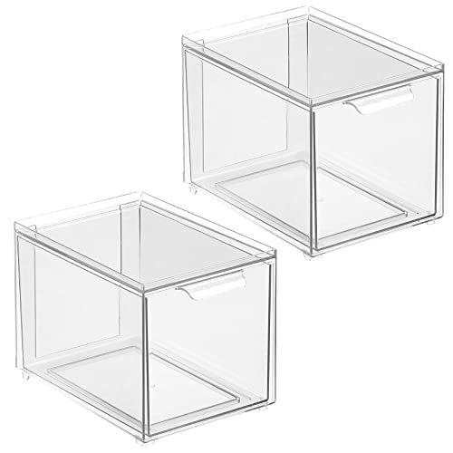 Plastic Bathroom Organizer Bin w (2 Count)