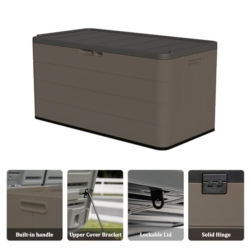 110 Gallon Lockable Resin Deck Box