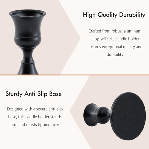 Black Taper Candle Holder (12 Count)