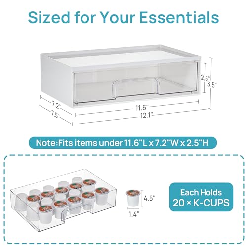 White Stackable Storage Drawers (2 Count)
