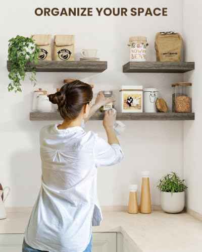 16" Floating Shelves for Wall (2 Count)