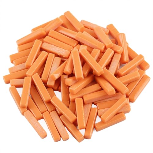 150g Orange Strips Glass Mosaic Tiles for Crafts Bulk (5.29 Ounce)