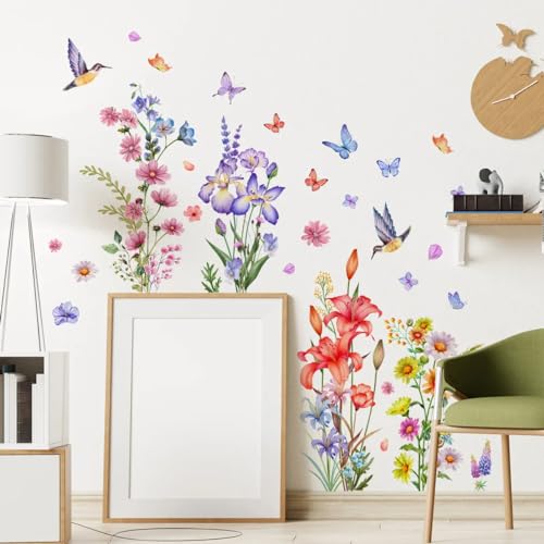 Set of 40 PCS Hello Spring Summer Window Cling Sticker Daisy (40.01 Count)