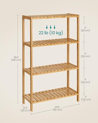 4 Tier Bamboo Shelf