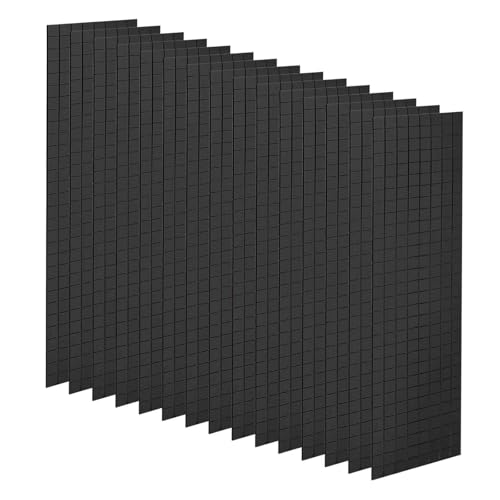 15 Sheet 7200 Pieces Self Adhesive Mirror Mosaic Tiles 5x5mm Small Square Mirror Tiles Sticker Disco Ball Stickers Mini Glass Tiles for DIY Craft Party Home Decoration (7200 Count)