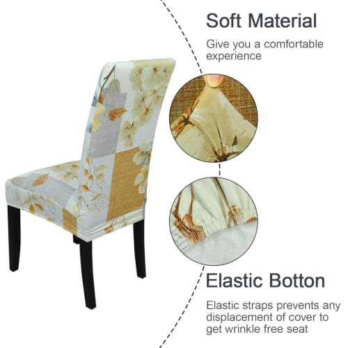 Pattern Chair Covers for Dining Room Set of 4