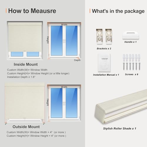 Blackout Shades for Windows Cordless Roller Blinds