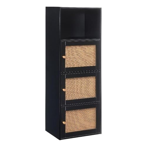Xtra Storage Boho Weave 3 Door Cabinet 16.5"