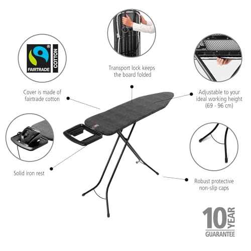 Comfort Ironing Board with Solid Steam Iron Rest