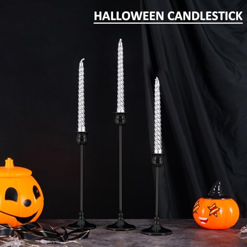 Taper Candle Holder Tall Vintage Metal Candlestick Holders Candle Stick Candelabra for Halloween Thanksgiving Christmas Holiday Wedding (6 Count)