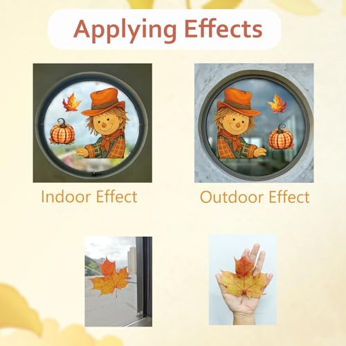153 Pcs Fall Window Clings (153 Count)