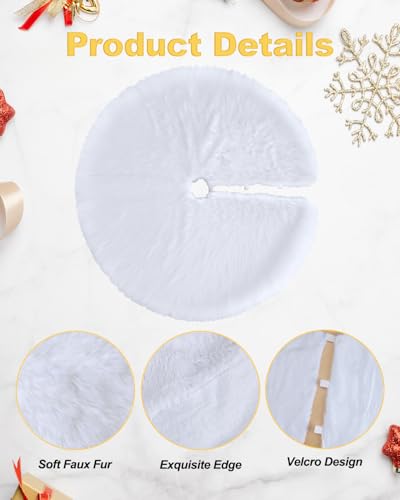 60 Inches Faux Fur Christmas Tree Skirt