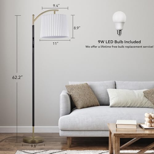 Floor Lamp with Remote for Living Room