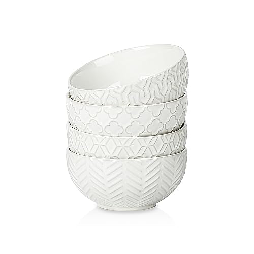 Sureasy Ceramic Cereal Bowls Set of 4 (4 Count)