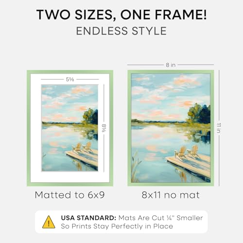 8x11 Green Picture Frame