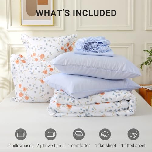 Orange Blossom Bed in a Bag King 7 Pieces