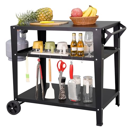 Outdoor Grill Cart with Wheels