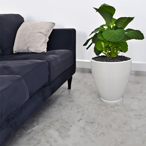 11.8" Diameter 11.8" Tall White Plant Pots