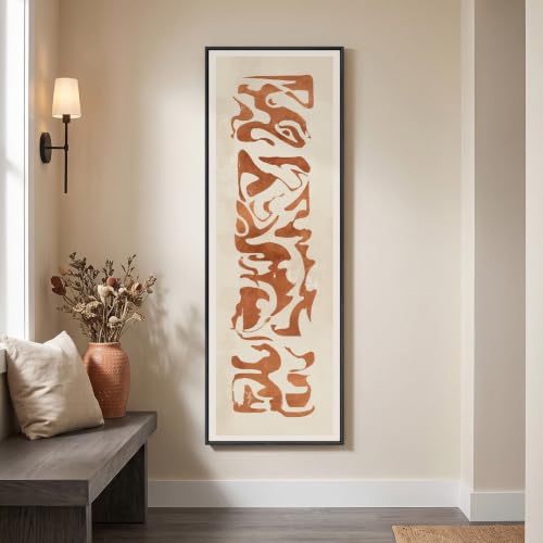 Large Framed Wabi Sabi Terracotta Abstract Wall Art