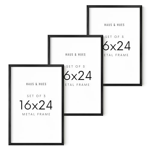 16x24 Black Metal Picture Frames (3 Count)