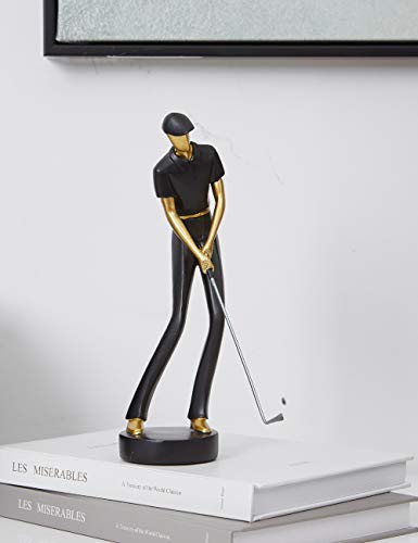 Golfer Figurine Statue Golf Sculpture Modern Home Decor 9.4 Inch