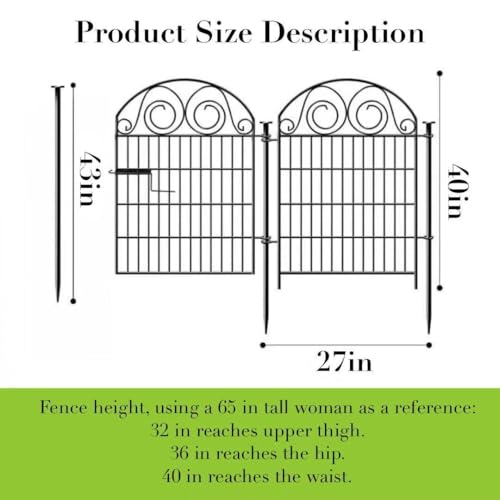 Tall Garden Fence with Gate (20 Count)
