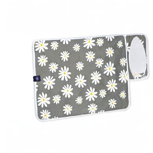 Ironing Mat Heat Resistant Pad 28"x20" Daisy Grey