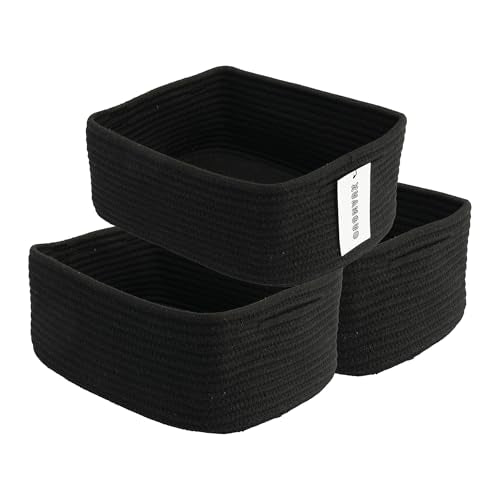 Small Woven Storage Baskets for Shelves (3 Count)