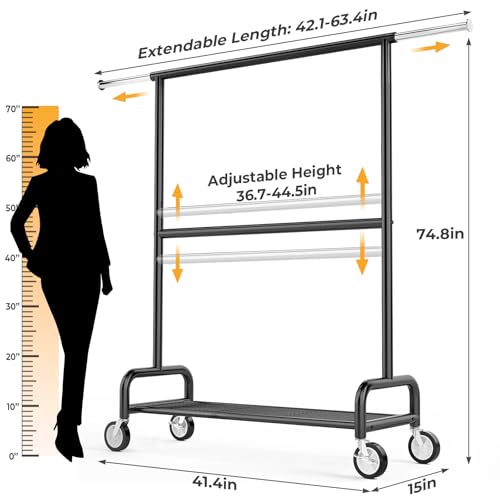 Heavy Duty Clothes Rack Load 860LBS
