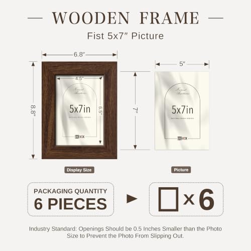 5x7 Picture Frame Set of 6