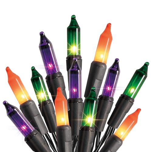 Purple Orange and Green Halloween Lights