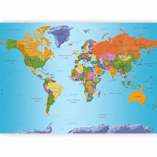 Wall Mural World Map 193x138 in (10 Count)