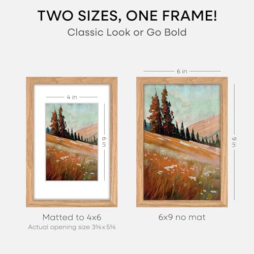 6x9 Natural Oak Picture Frame (3 Count)