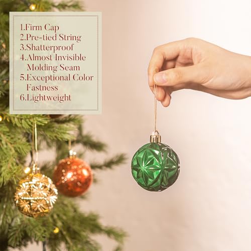 16ct Christmas Tree Decorations Ball Ornaments 2.36 Inches (16 Count)