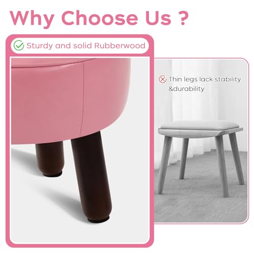 Small Foot Stool Round Pouf Ottoman