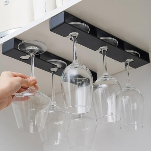 2Pack Wine Glass Holder Under Cabinet Shelf (2 Count)