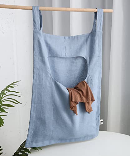 100% Linen Door Hanging Laundry Hamper Bag