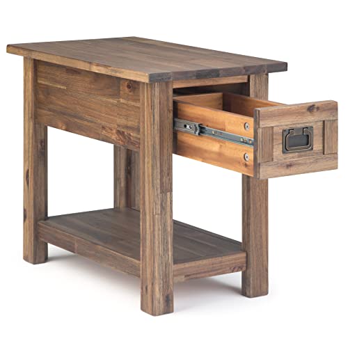 Monroe 14" Side Tables in Rustic Natural Aged Brown
