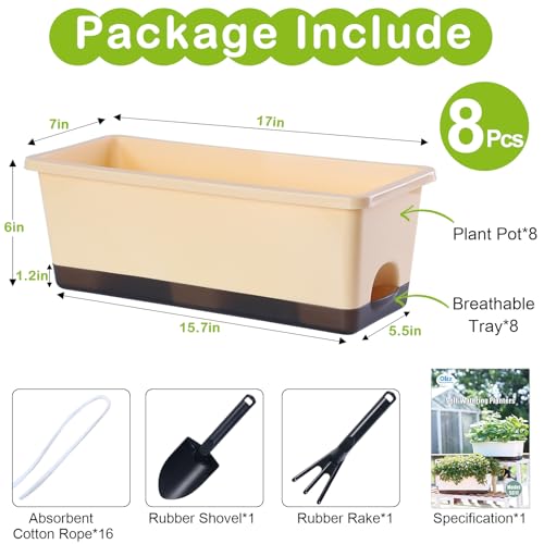 Window Box Planter 8 Pcs (8 Count)