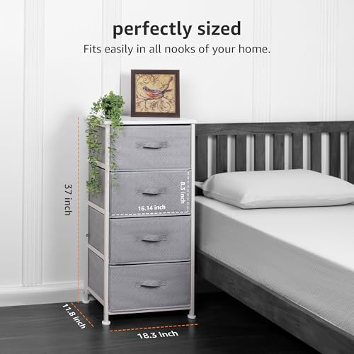 Fabric 4 Drawer Storage Organizer Unit for Closet