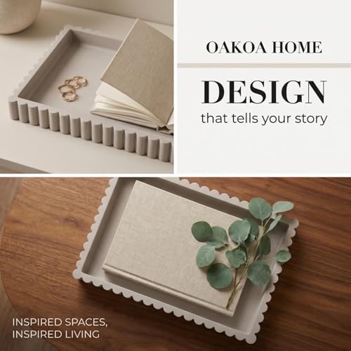 Concrete Rectangle Tray for Coffee Table Decor
