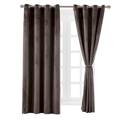 Set of 2 Blackout Velvet Drapes Room Darkening Curtains Panel Grommet Drapery