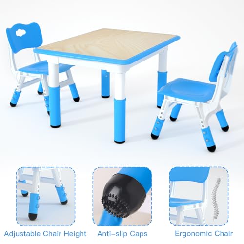 Kids Study Table and 2 Chairs Set