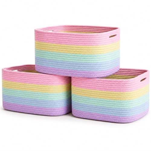 Rainbow Baskets for Shelves (3 Count)