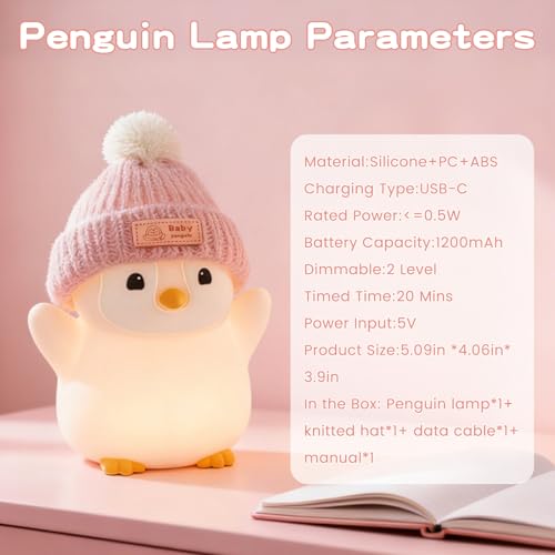 Penguin Night Light for Kids