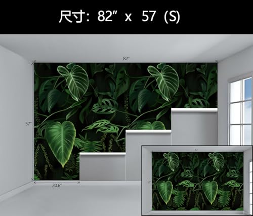 Gree Tropical Plant Leaf Peel and Stick Wallpaper Mural for Bathroom