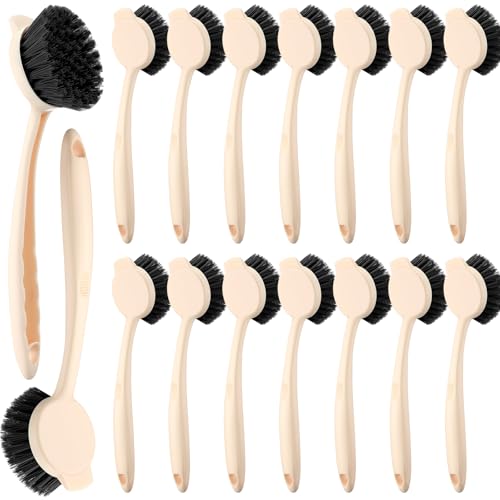 16 Pack Dish Brush with Handle Dish Scrubber Brush with Built (16 Count)