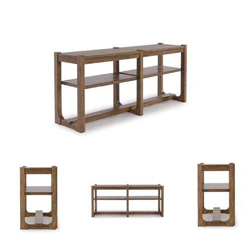 Cabalynn Farmhouse Sofa Table with 2 Adjustable Shelves