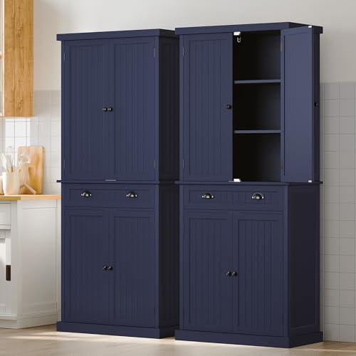 72" Tall Freestanding Pantry & Kitchen Storage Cabinet
